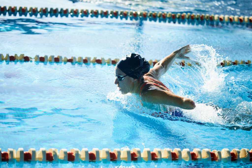 Adaptive Athlete Swimming Using The Butterfly Stroke